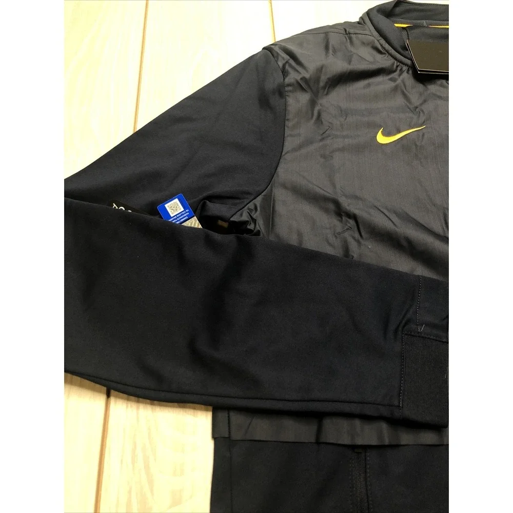 New Nike Mens West Virginia Mountaineers Hybrid‎ Jacket Shirt Size Medium Navy